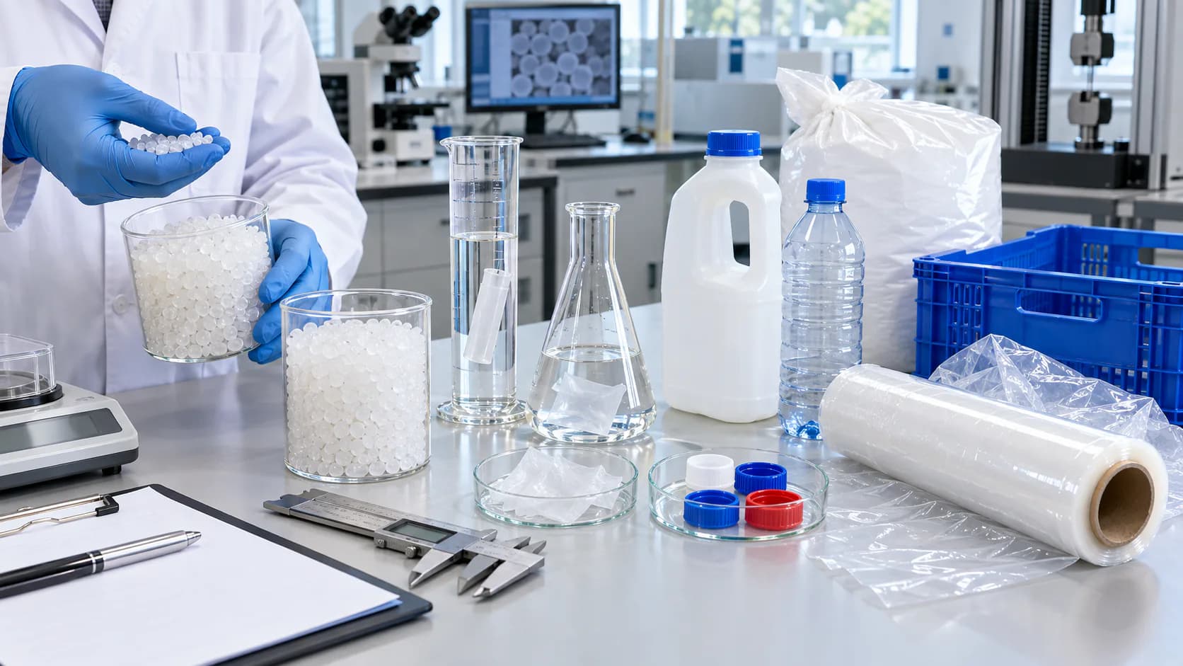 Polietilene in forme primarie e imballaggi di plastica sottoposti a controllo doganale e di prodotto