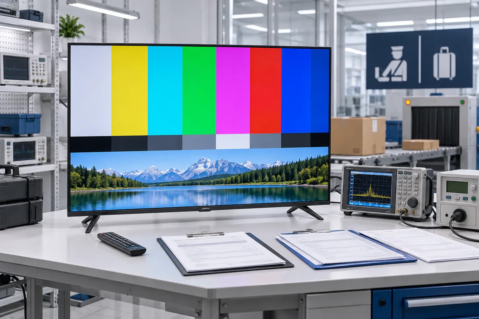 Smart TV sottoposto al controllo doganale e di conformità